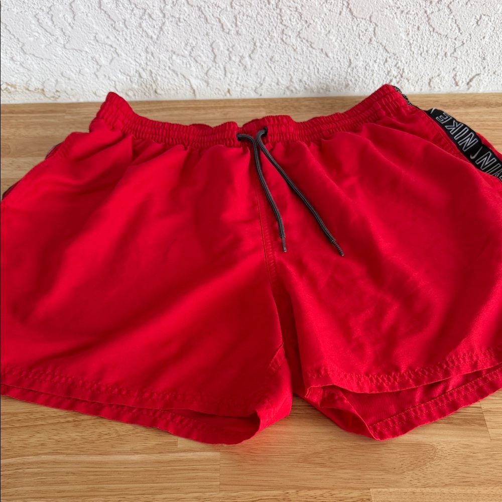 Nike Red Sports Shorts with Black Accents - Picture 2 of 12